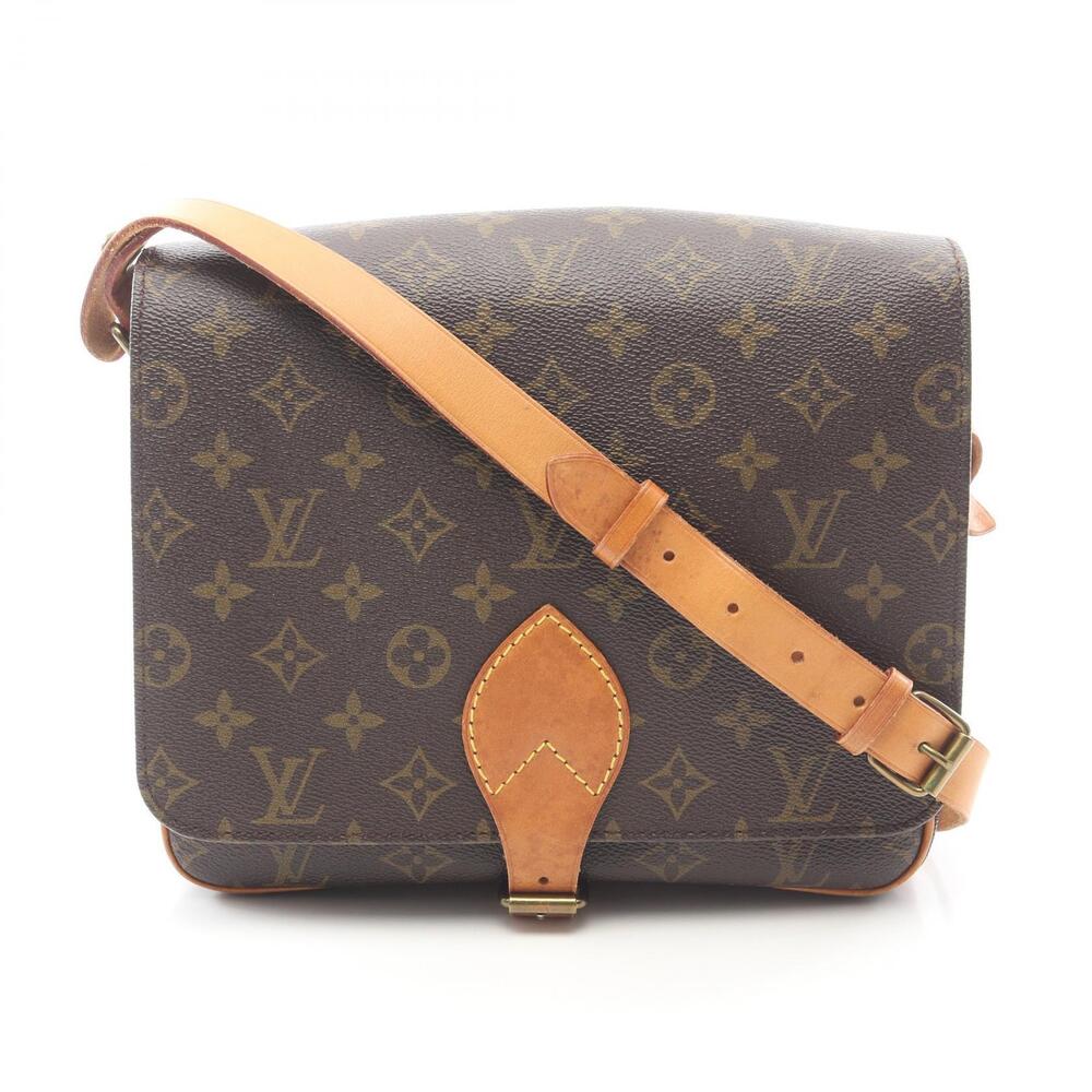 Louis Vuitton Cartouchiere Shoulder Bag Canvas Leather Monogram Brown